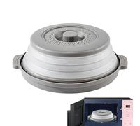 Microwave Splatter Lid with Handle | Microwave Food Tray with Bottom, Multifunction Microwave Folding Tray for Steaming, Baking and