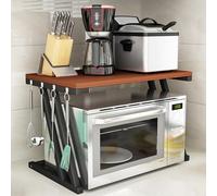 Microwave Stand 2-Tier Kitchen Shelf Space-Saving Countertop Holder for Appliances Corner Storage Rack Kitchen Worktop Niser & Stylish Design