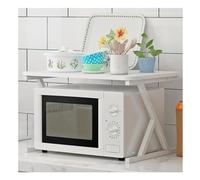 Microwave Stand - Stainless Steel 2-Tier Kitchen Counter Storage Shelf, Heavy-Duty Space-Saving Holder with Stylish Design for Kitchen Supplies