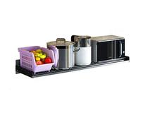 Microwave Stand Wall Mounted Kitchen Shelf Space-Saving Oven Rack with Bracket Adjustable Storage for Small Appliances and Cookware & Stylish Design