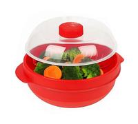 Microwave Steam Cooking Cooking Utensil, Heat Resistant Container with Quick and Healthy Cooking Cover Vegetables | Steam Pot | For Home, Bedroom, Hotel, Restore