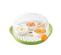 Microwave Steamer | 17.5x8cm Microwave Food Oven Steamer with Lid | Food Steaming Plate | Small SteamerCooking | for Rice Fish Vegetable Dumplings Cooking High Temperature Steamed Dish