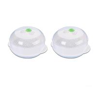 Microwave Steamer 2.6L Multi-functional Food Steamer Basket for Rice Pasta Potatoes - Clear Lid Steam Release Vent 21x21x12cm(two)