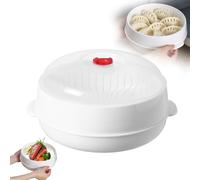 Microwave Steamer, 2025 New Food Steamer Cooking Pan, Multi-Purpose Vegetable Stea-mer for Meal Prep, Large Capacity Steam Cooker for Family (Circle*1)