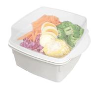 Microwave Steamer Bowl - 16.5x12x10cm Heat-Resistant Food Container With Lid, Microwave Cookware, Easy Steam Vent Design For Healthy Meals | Vegetable Steamer, Fish Cooking, Quick Pre