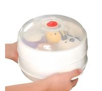 Microwave Steamer For Cooking - Microwave Veggie Steamer With Lid | Vegetable | Portable | Heat-Resistant Heating Bowl For Home Apartment Hotel Restaurant Rental Businesses