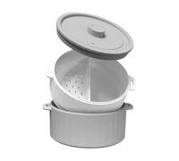 Microwave Steamer for Vegetables, Heat-Resistant Silicone Non-Stick, Microwave Oven Food Steamer With Lid, for Food Corn Pasta Meal Preparation Home Kitchen Restaurant