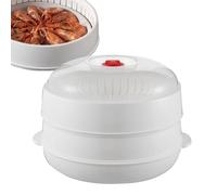 Microwave Steamer for Vegetables with Lid and Tray - Kitchen Vegetable Steamer, Heating Bowl for Dishes Meals Cooking Dumpling Pasta Corn Bacon Potato Meat Lightweight Compact Ergonomic Multiuse