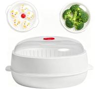 Microwave Steamer, Microwave Vegetable for Pasta and Veg, Small Steamer Cooking for One, Compact Design with Practical Measurements