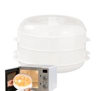 Microwave Steamer - Multifunctional Stackable Pot with Lid - Microwave Cooker for Healthy Meals, for Home Meal Lunch Dinner Kitchen Heating Cooking Vegetables Food Preparation