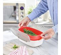 mysmartbuy Microwave Steamer Pot - Dishwasher Safe Microwavable Food Container with Vented Lid & Handles for Steaming Meat, Vegetables & More mysmartbuy Multicolor