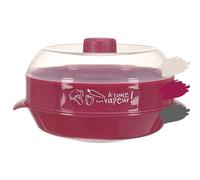 Microwave Steamer Quick Steam Cooking - Healthy and Easy Cooking - Suitable for Vegetables, Fish and Meat - Airtight Lid - Burgundy Color.
