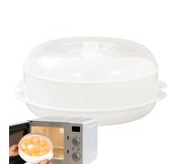 Microwave Steamer - Stackable Vegetable and Fish Pot with Lid - Microwave Steamer, Multifunctional Pot for Lunch, Dinner, Apartment, Kitchen, Reheating, Meal Prep