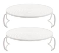 Microwave Steamer Tray 2pcs Microwave Plate Stacker Plastic Multi Functional Microwave Rack Tray with Handle Kitchen Steaming Racks for Bacon Snacks Cooking Supplies Oven Steaming Holder