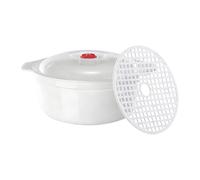 Microwave Steamer With Lid And Tray, Microwave Steam Cooker Kitchen Food Steamer Microwaves Container For Dumpling Pasta Corn Bacon Potato Meat