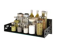 Microwave Storage Rack Wall-Mounted Microwave Oven Rack Stand, Microwave Oven Storage Rack,Black Aluminum Alloy Microwave Bracket Oven Rack Stand,Kitchen Rack, Multifunctional Stor