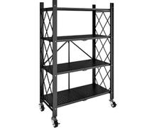 Microwave Storage Stand Metal Bakers Rack with Casters - Freestanding Kitchen Organizer for Dining Room & Living Room, Multifunctional & Space Saving