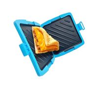 Microwave Toaster,Travel Sandwich Maker | Dishwasher Safe Press with Non-Stick Plates for Grilled Cheese Breakfast Snacks Home Dorm College Students Workplace Busy Professionals