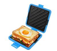 Microwave Toastie Maker, Microwave Sandwich Toaster, No Electricity/Wireless/Nonstick Sandwich Maker, Heatwave Technology Rapid Heating Toastie Sandwich Maker for Cooking Delicious Breakfast (Blue)