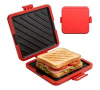 Microwave Toastie Maker Non-Stick, Microwave Toastie Sandwich Maker Dishwasher Safe, Toasted Sandwich Maker1Toasties Sandwich Maker for Crunchy Sandwiches, Paninis