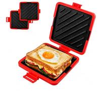 Microwave Toastie Makers, Detachable Microwave Toastie Sandwich Maker, Nonstick Plate Wireless Silicone Microwaveable Cookware for Sandwich Hot Dog