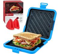 Microwave Toastie Sandwich Maker, 2026 New PerfectToast Microwave Grill, Silicone Cookware Toaster Baking Tray- Fast Cooking, Non-Stick & Easy to Clean (Blue-linked)