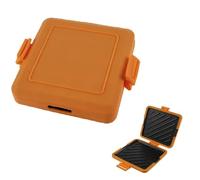 Microwave Toastie Sandwich Maker,Breakfast Sandwich Maker,Silicone Microwaveable Cookware,Rapid Heating,Non-Stick Plates,No Electricity, Wireless,for Cooking Delicious Crispy Sandwiches (Orange)