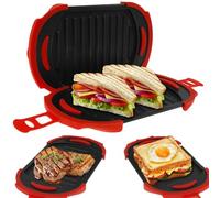 Microwave Toastie Sandwich Maker, Dishwasher Safe Panini Press, Breakfast Sandwiches Makers & Grilled Cheese Maker, Smokeless Sandwich Cooker, Wireless Toastie Maker, Microwave Toaster Sandwich Maker