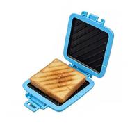 Microwave Toastie Sandwich Maker, Heat-Resistant Silicone Shell, Advanced HeatWave Technology, Non-Stick Coating, Easy to Clean, Makes Toast, Sandwiches, Paninis and Burgers, Blue