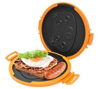 Microwave Toastie Sandwich Maker Large Wireless Toastie Maker Silicone Microwaveable Cookware Non Stick Coating Heatwave Technology for Cooking Delicious Crispy Sandwiches(Orange)