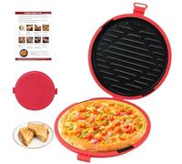 Microwave Toastie Sandwich Maker, Microwave Toastie Maker with Removable Non-Stick Plates,Microwave Pizza Pan (Frozen pre-Made Pizzas) Perfect for Sandwiches,Bacon,Fried Dumplings, and Easy Cleaning