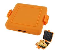 Microwave Toastie Sandwich Maker, Silicone Microwaveable Cookware Wireless Toastie Maker, Heatwave Technology Sandwich Toaster, Nonstick Plate Sandwich Maker for Cooking Crispy Sandwiches (Orange)