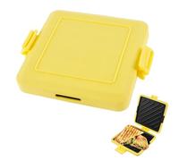 Microwave Toastie Sandwich Maker, Silicone Microwaveable Cookware Wireless Toastie Maker, Heatwave Technology Sandwich Toaster, Nonstick Plate Sandwich Maker for Cooking Crispy Sandwiches (Yellow)