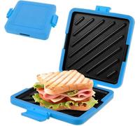 Microwave Toastie Sandwich Maker Silicone Microwaveable Cookware Wireless Toastie Maker Nonstick Plate Sandwich Maker Heatwave Technology Sandwich Toaster for Cooking Crispy Sandwiches