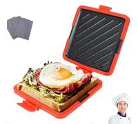 Microwave Toastie Sandwich Maker, Versatile Toaster for Fast Breakfast & Snacks, Fast, Time Saving, Adjustable Silicone Straps Wireless, Dishwasher Safe, Easy to Clean and Store (A)