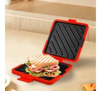 Microwave Toastie Sandwich Maker with Adjustable Silicone Straps Nonstick Plate Breakfast Toastie Sandwich Maker Heatwave Technology Sandwich Toaster