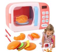 Microwave Toy - Kitchen Toy with Lights and Sound - Microwave with Realistic Timer for Role Play for Kids, Girls and Baby Preschool at Home,