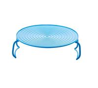 Microwave Tray Rack Folding Plastic Microwave Tray Stand Round Microwave Grill Rack Stand Microwave Accessories Cooling Rack Airfryer Rack Instant Pot Duo Air Fryer Shelf Blue