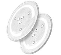 Microwave Turntable Glass Plate with 6 Fixers Compatible for Panasonic, Sharp, Toshiba Microwaves (288mm Diameter) - Rotating Glass Tray by Reliapart - Pack of 2