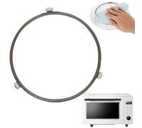 Microwave Turntable Ring,Microwave Oven Turntable Ring Rotating Ring Roller,Microwave Glass Plate Tray Support Holder,Microwave Shelf Stand,Three Wheel Design,Durable & Long-Lasting,Stable Function