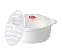 Microwave Vegetable Steamer, Kitchen Cooking Bowl with Lid and Anti-scalding Anti-slip Handle Microwave Oven Steamer for Oven Vegetable Dumplings Broccoli Noodles Bread