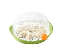 Microwave Vegetable Steamer - Reusable Food-Grade Single Portion Box | Food-Grade PP Material, Compact 17.5x8cm Design with Lid, Heat-Resistant Steamer Box for Dumplings Food and Quick Breakf