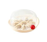 Microwave Vegetable Steamer - Reusable Food-Grade Single Portion Box | Food-Grade PP Material, Compact 17.5x8cm Design with Lid, Heat-Resistant Steamer Box for Dumplings Food and Quick Breakf