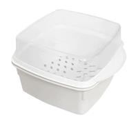 Microwave Vegetable Steamer With Lid, Microwavable Fish And Veggie Steamer, Heating Food Cooking Pot For Prep Meal