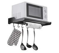 Microwave Wall Bracket, Aluminum Alloy Kitchen Universal Shelf Wall Mounted, Microwave Stand with Storage, L 51.7" x W 15" x 3.35"