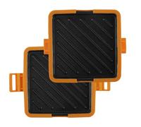 Microwaveable Silicone Sandwich Maker with Non-stick Detachable Plate - Toaster Press Machine for Breakfast Toast and Wraps, Orange