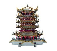 Microworld 3D Metal Puzzle, Wuhan Yellow Crane Tower Metal Model Kits Toys China Architecture DIY 3D Puzzles for Adult Jigsaw Puzzle Brain Teaser Art Craft for Teen Man Birthday Gift