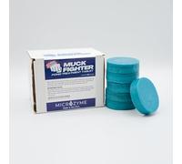 Microzyme Muck Fighter Pond Treatment Tablets | Lasts 30 Days | Natural Pond Bacteria & Sludge Decomposing Enzymes | Water Clearing Odor Eliminating Microbes (6-Pack)