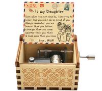 Micteney Daughter Music Box from Mum,Daughter Gifts from Mum,You are My Sunshine Music Box Daughter Wooden Music Box for Daughter