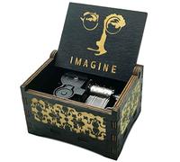 Micteney Imagine Music Box By John Winston Lennon-18 Note Mechanism Antique Carved Musical Box Best Gift For men Friends Play Imagine music